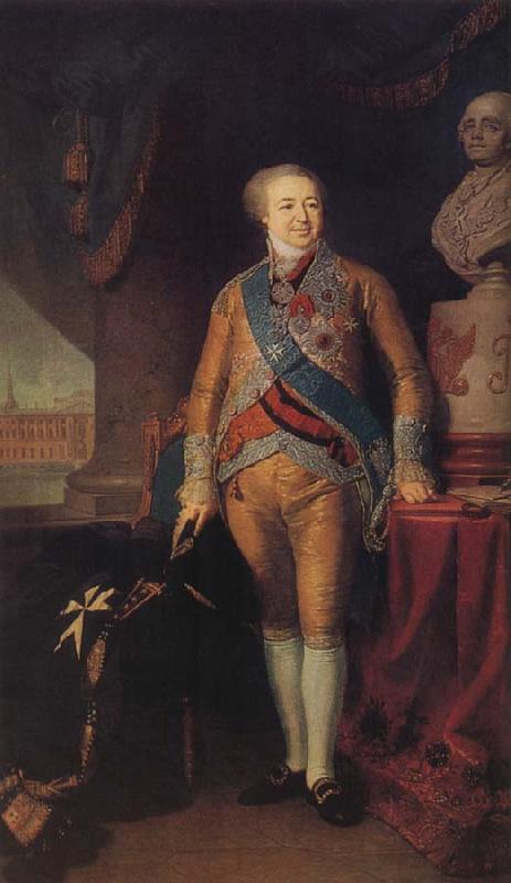 Vladimir Borovikovsky Portrait of Prince Alexander Kourakine oil painting image